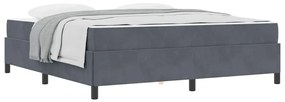 Estrutura da Cama Branco e Cinza Claro 180 x 200 cm Veludo
