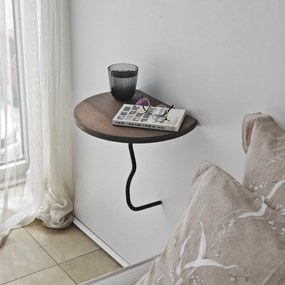 Prateleira de Parede Leo – Preto e Nogueira – 35 cm x 35 cm