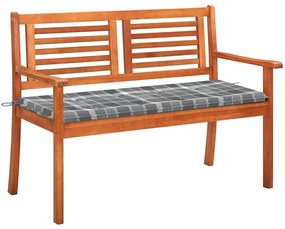Banco de jardim 2 lugares c/ almofadão 120 cm eucalipto maciço