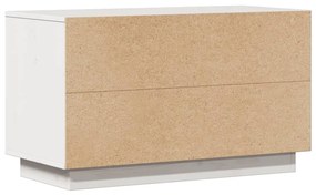 Móvel de TV 74x35x44 cm madeira de pinho maciça branco