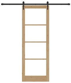 Porta Deslizante vidaXL com Conjunto de Ferragens 'ORKDAL'83x232 cm