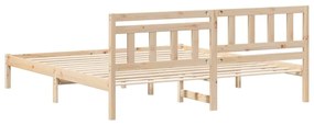 Estrutura da Cama com cabeceira Castanho 180 x 200 cm