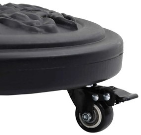 Base de Parasol com Rodas pra Postes de Ø38-48 mm, 13 kg, Redonda
