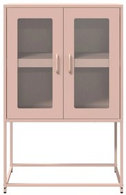 Aparador alto 68x39x107 cm aço rosa