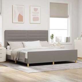 Cama vidaXL Taupe 200x200 cm Tecido