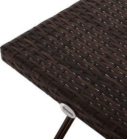Mesa de Jardim em Vime Sintético Mesa de Terraço Exterior Dobrável com