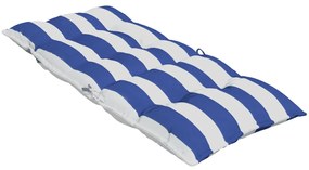 Almofadões cadeira encosto alto 4 pcs tecido oxford azul/branco