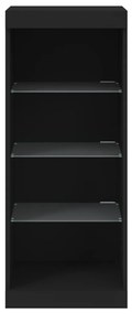 Aparador com luzes LED 41x37x100 cm preto