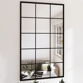 Espelhos de parede 3 pcs 100x60 cm metal preto