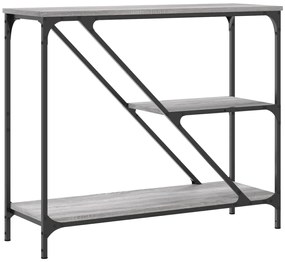 Mesa consola 88,5x30x75 cm derivados de madeira cinzento sonoma