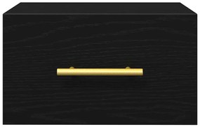 Criado-mudo Wall-Mounted Carvalho Preto 35x35x20 cm