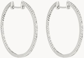 Brincos de argola em ouro branco com diamantes Créoles de Diamants, 0,25 quilates