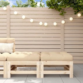 vidaXL Apoios de pés p/ jardim c/ almofadões 2 pcs pinho maciço