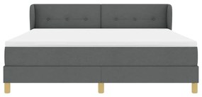 Cama Box com Colchão Cinza Escuro 180x200 cm Tecido