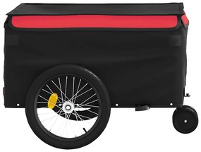 Reboque para bicicleta 30 kg ferro preto e vermelho