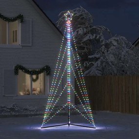 LED Árvore de Natal 615 LEDs Coloridos 404,5 cm
