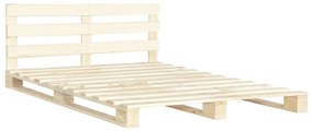 Estrutura de cama em paletes pinho maciço 160x200 cm