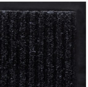 Tapete de porta 117x220 cm PVC preto