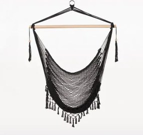Cadeira Suspensa Em Bambu Thana Preto - Sklum