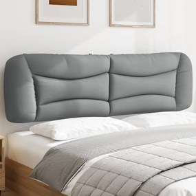 vidaXL Almofadão de cabeceira Hvar 193 cm tecido cinzento-claro
