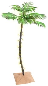 vidaXL Palmeira c/ 72 luzes LED 120 cm branco quente