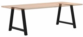 Pés para mesa de jantar em formato A, 2 peças, preto, 90x (72-73) cm,