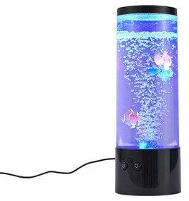Tubo de Bolhas Preto 30cm incl. LED RGB - Sealife Moderno