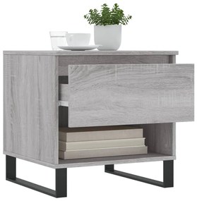 Mesas de centro 2 pcs 50x46x50cm deriv. madeira cinzento sonoma