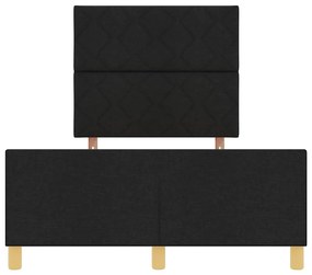 Cama de tecido preta vidaXL 120x200 cm