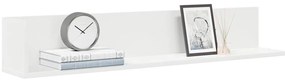 Estantes parede 2pcs 100x16,5x16,5 cm derivados madeira branco