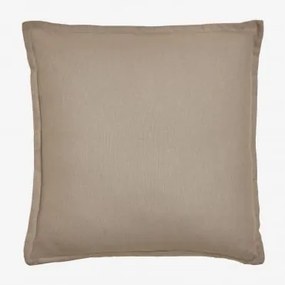 Almofada Quadrada 40x40 Cm Em Algodão Kerpen Castanho Areia Claro - Sklum