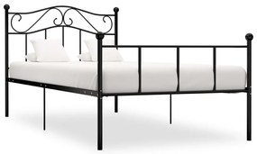 Estrutura de cama 100x200 cm metal preto