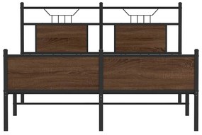 Estrutura cama s/ colchão derivados madeira carvalho castanho