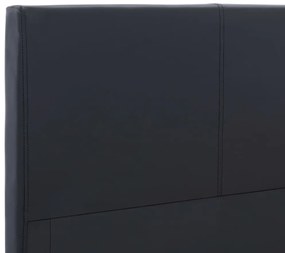 Estrutura de cama 180x200 cm couro artificial preto