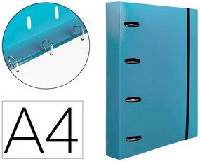 Carpeta Con Recarga A4 Cuadro 5mm 100 Folhas 80g Polipropileno 4 Anillas Mixtas 25mm Color