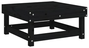 3 pcs conjunto lounge de jardim madeira de pinho maciça preto