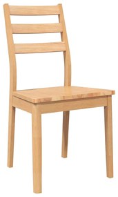 Cadeiras de jantar 2 pcs madeira seringueira maciça natural