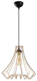 Candeeiro Chandelier Saglam – Cobre e Preto – Diâmetro 37 cm