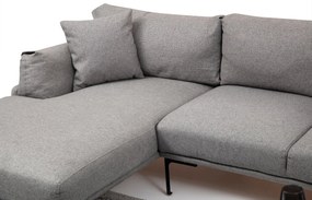 Sofá de Canto Leo Corner – Cinzento – 255 x 150 cm