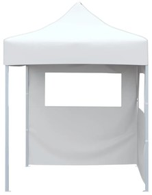 Tenda dobrável profissional festas 2 paredes 2x2m aço branco