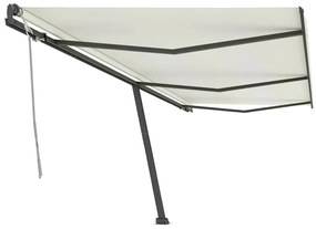 Toldo retrátil manual independente 600x300 cm cor creme