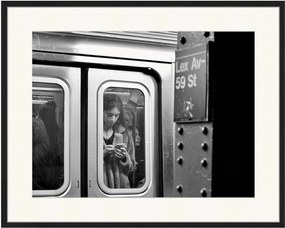 Impressão digital emoldurada NY Subway