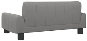 Cama para cães 70x45x30 cm couro artificial cinzento