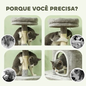 PawHut Arranhador para Gatos 110 cm Arranhador para Gatos Torre para G