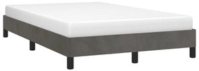 Estrutura de cama sem colchão 120x200 cm veludo cinzento-escuro