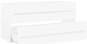Armário de lavatório 100x38,5x48 cm derivados de madeira branco