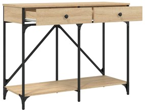 Mesa consola 100x39x78,5 cm derivados madeira carvalho sonoma