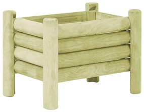vidaXL Canteiro elevado de jardim 60x40x42 cm pinho impregnado