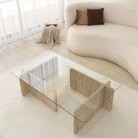 Mesa de Centro Escape – Travertino – 105 cm x 30 cm x 65 cm