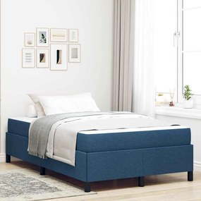 vidaXL Cama Box Azul 120 x 190 cm tecido